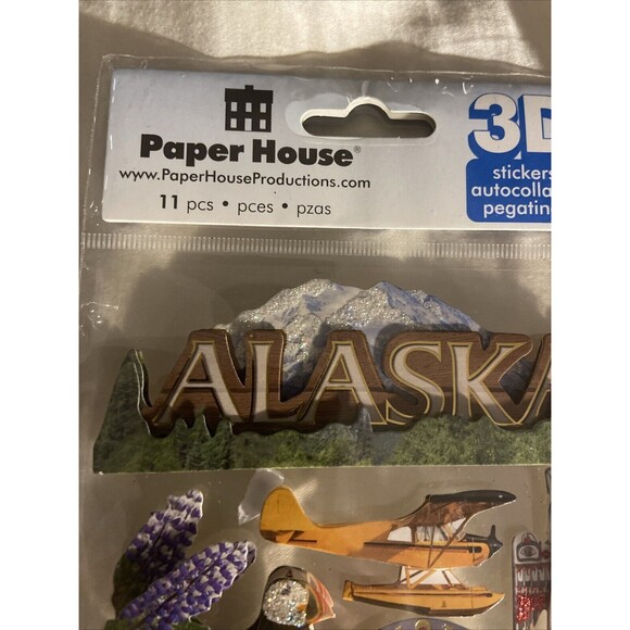 Paper House Productions Alaska 3D Sticker STDM-0116 4.5" x 7" Sheet Crafting - Picture 6 of 13